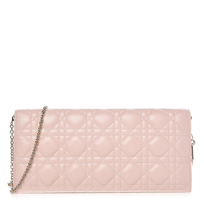 Christian Dior Lambskin Cannage Lady Dior Convertible Clutch Pink 1 of 11