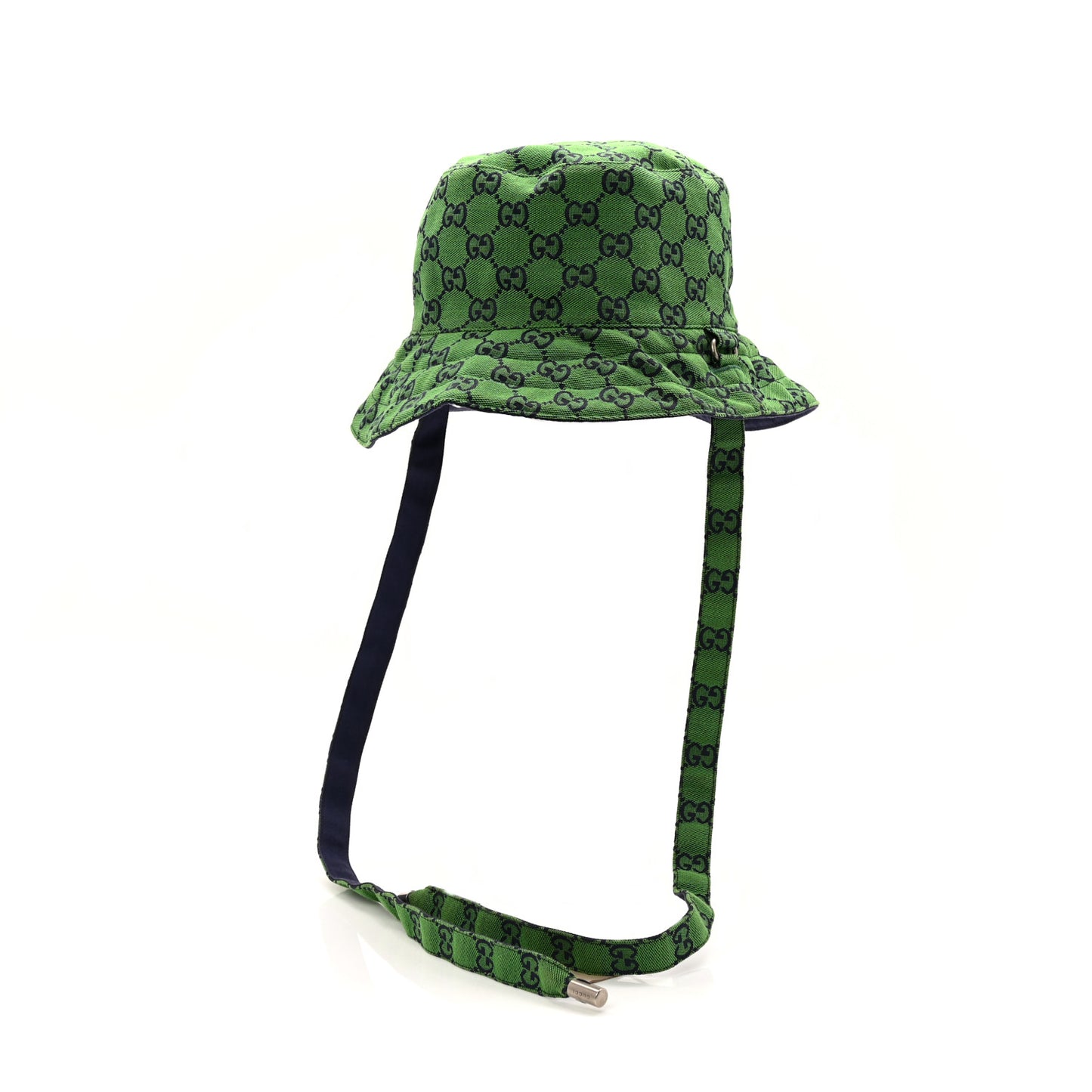 Monogram Multicolor Reversible Self-Tie Bucket Hat S Green Blue