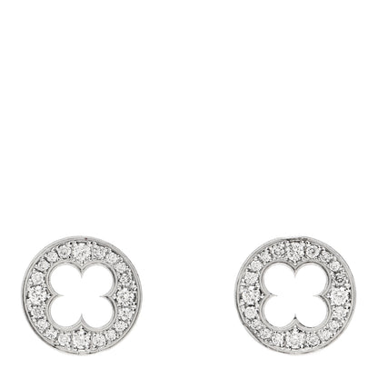 Louis Vuitton 18K White Gold Diamond Empreinte Stud Earrings 1 of 4