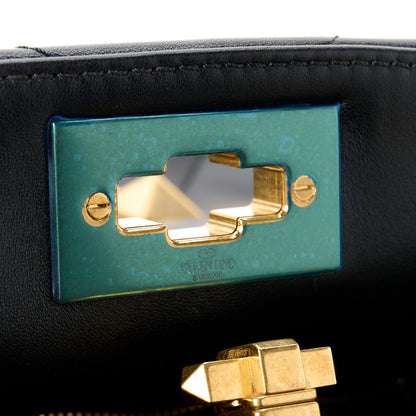 Valentino Garavani Nappa Roman Stud The Handle Bag Black 8 of 11