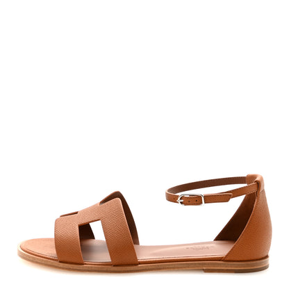Hermes Epsom Santorini Sandals 39 Gold 1 of 10