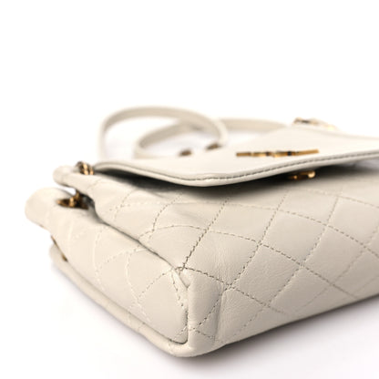 Saint Laurent Lambskin Quilted Monogram Mini Nolita Blanc Vintage 7 of 9