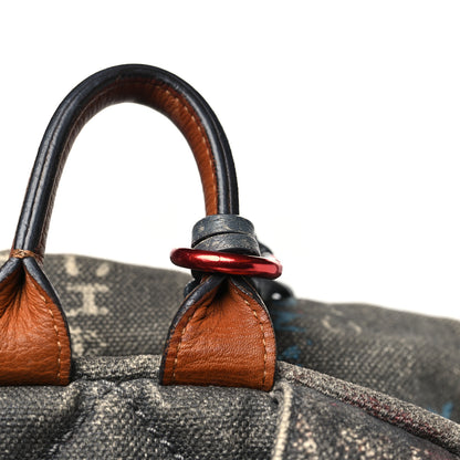 Chanel Graffiti Printed Canvas Medium Backpack Black 11 of 12