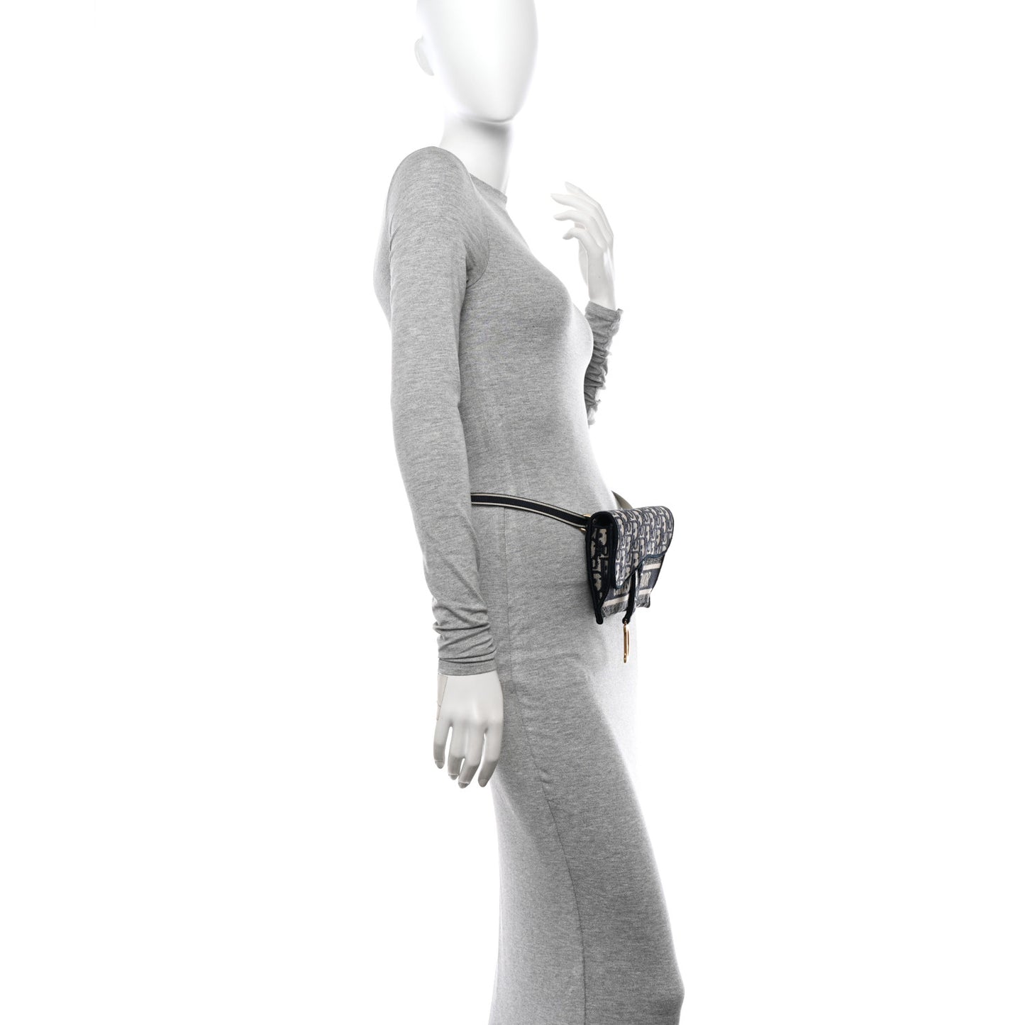 Oblique Slim Saddle Pouch Blue