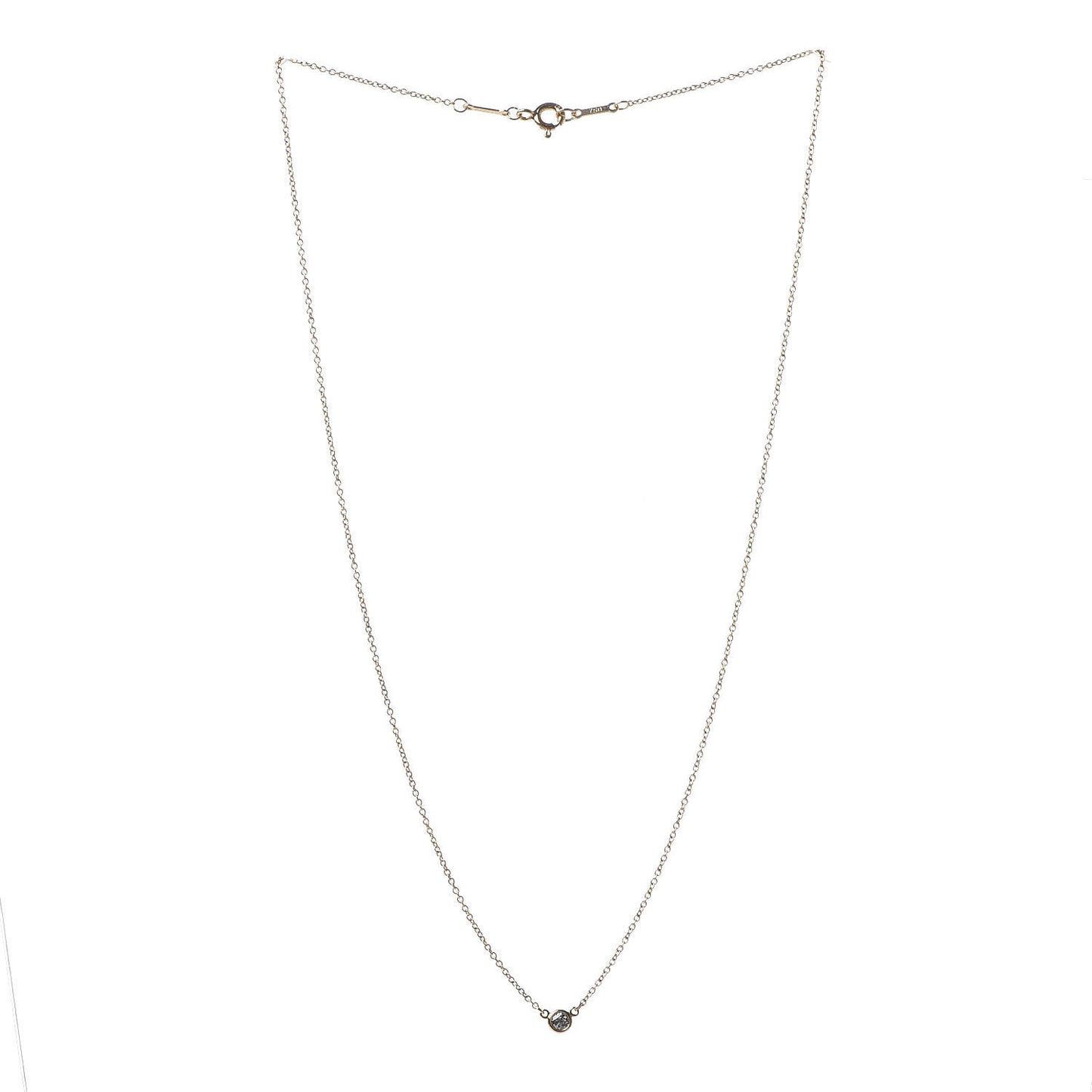 18K Yellow Gold Diamond .09ct Elsa Peretti Diamonds by the Yard Pendant Necklace