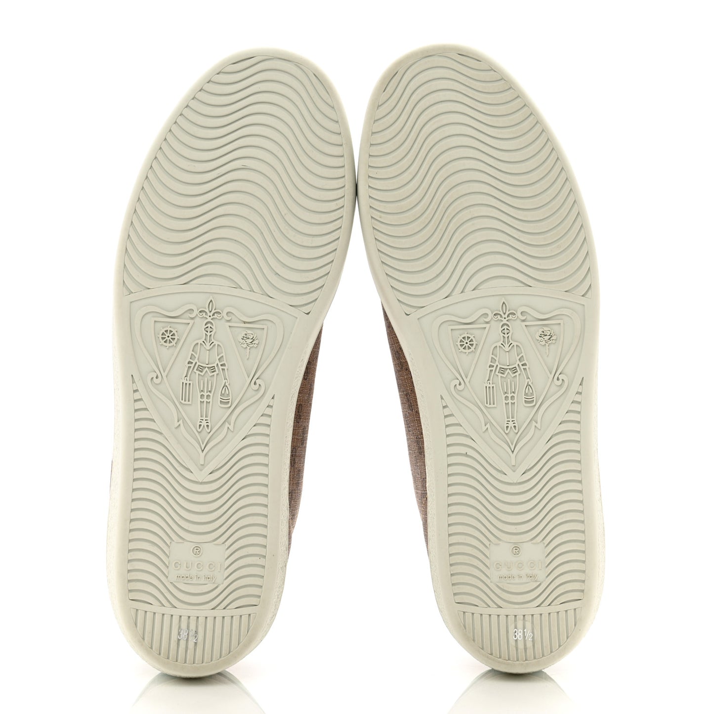 X DISNEY Mini Vintage GG Supreme Monogram Mickey Mouse Womens Ace Sneakers 38.5 Beige Vintage Sun Oil