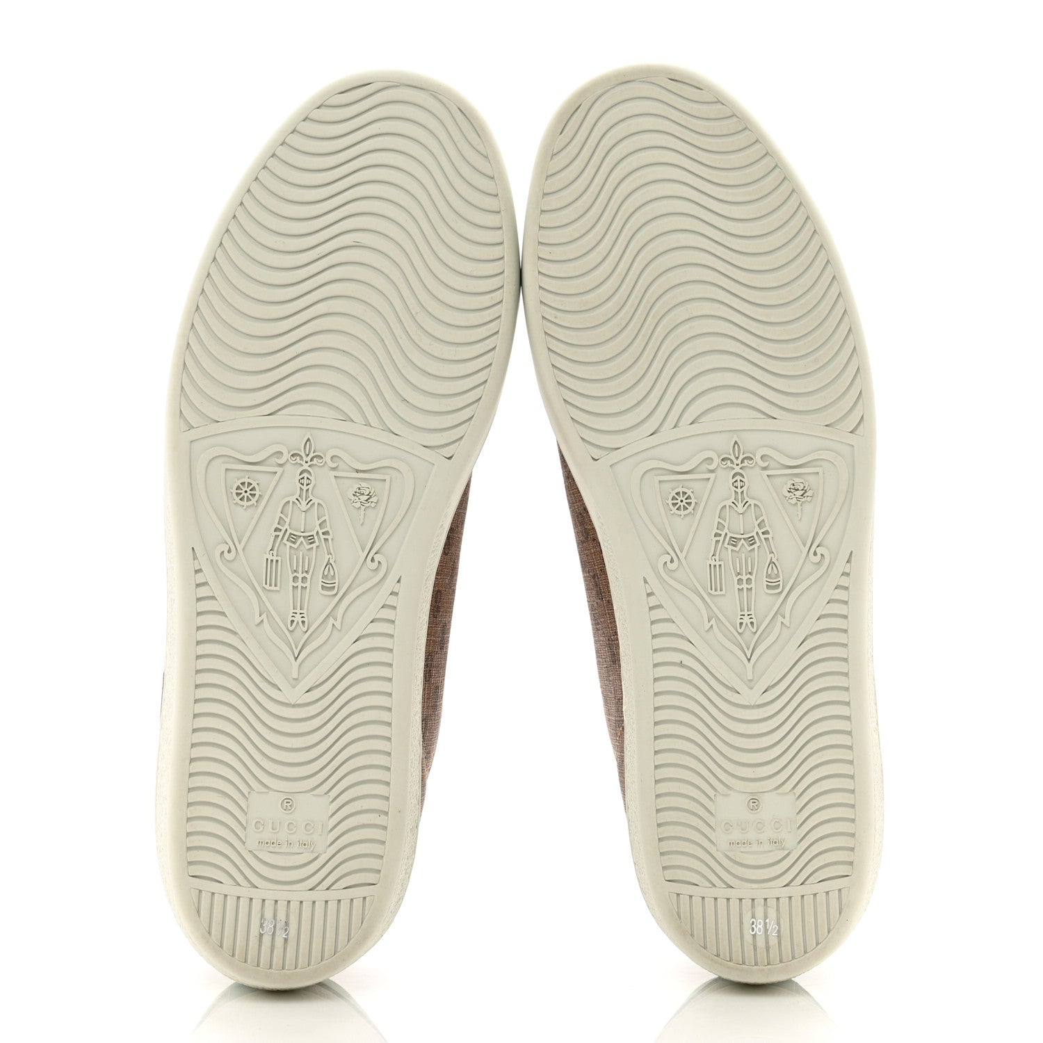 Gucci X DISNEY Mini Vintage GG Supreme Monogram Mickey Mouse Womens Ace Sneakers 38.5 Beige Vintage Sun Oil 5 of 9