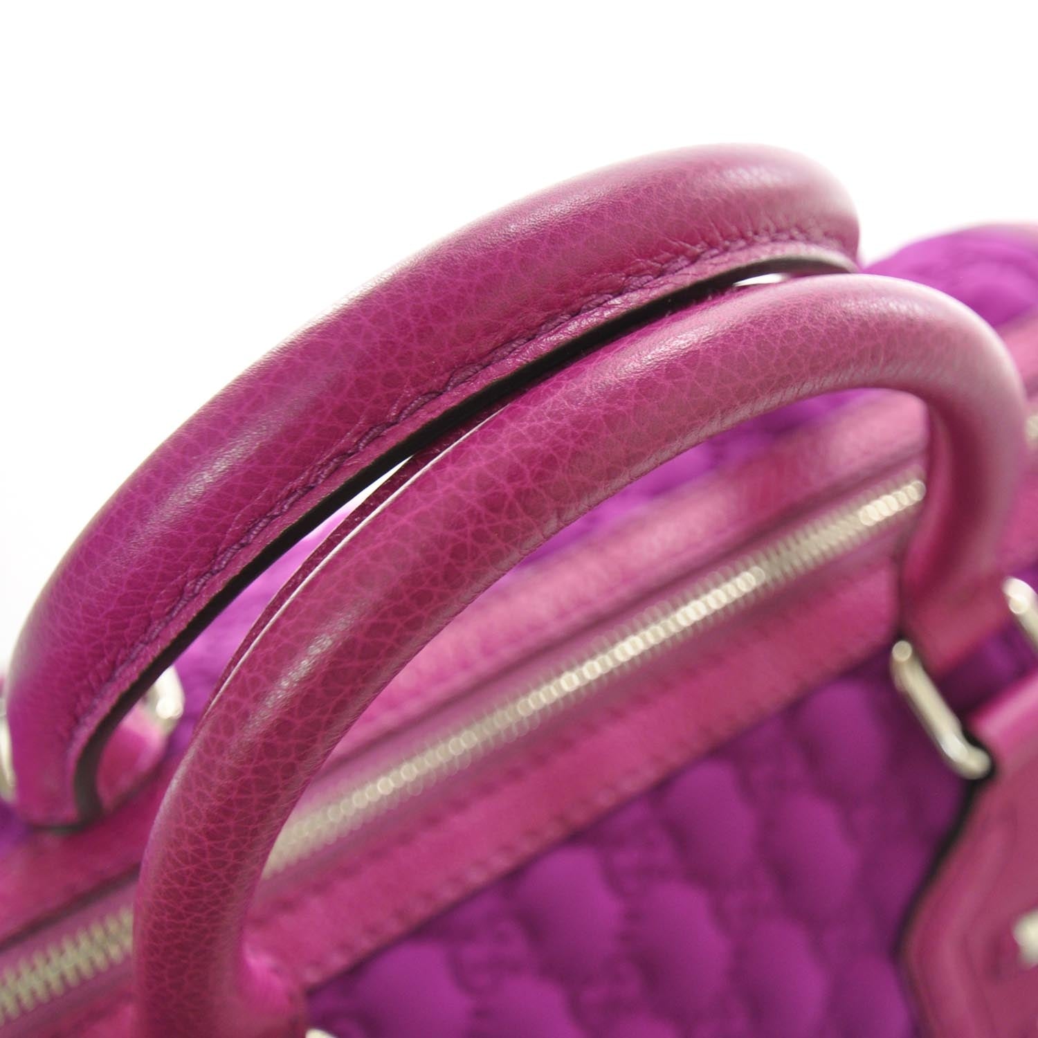 Gucci Guccissima Neoprene Techno Tag Medium Boston Magenta 5 of 10