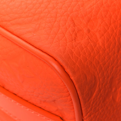 Louis Vuitton Grained Calfskin Aerogram Keepall XS Orange 10 of 14