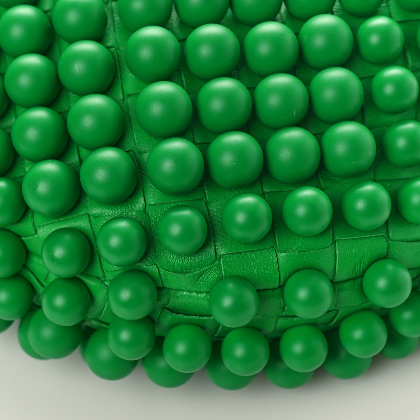 Nappa Studded Intrecciato Mini Jodie Parakeet