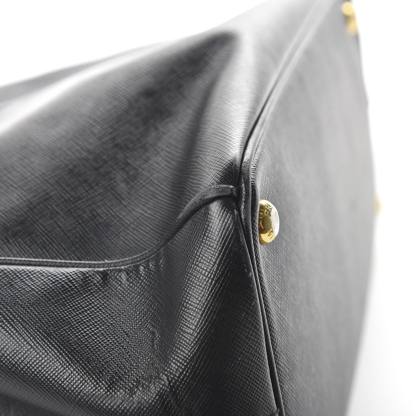 Saffiano Medium Galleria Double Zip Tote Black