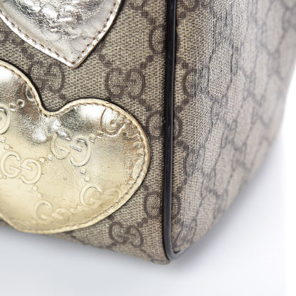 Gucci Monogram Guccissima Hearts Studded Medium Joy Boston Dark Brown 19 of 26