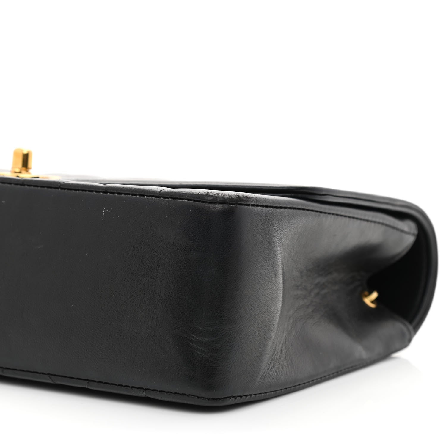 Chanel Lambskin Quilted Medium Single Flap Black 12 of 16