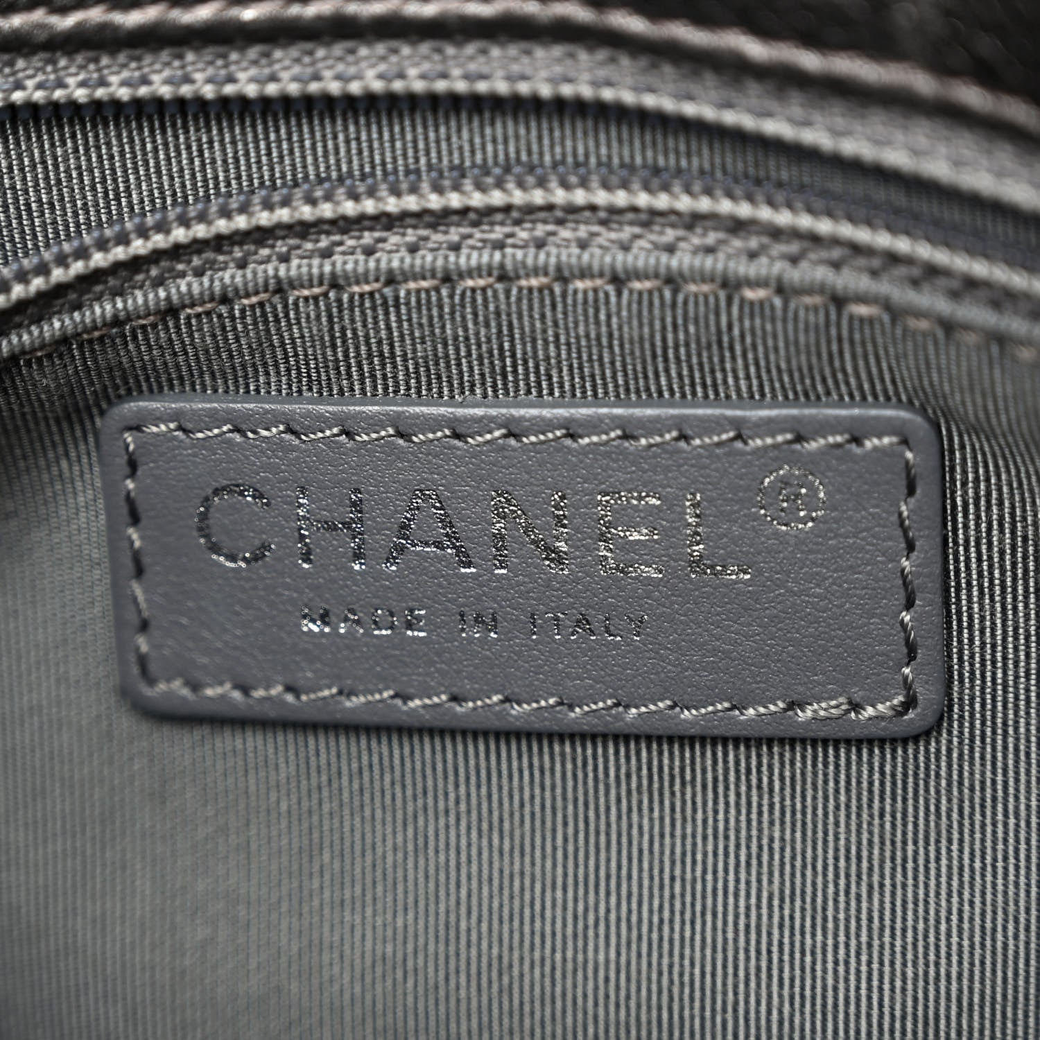 Chanel Metallic Grained Calfskin Quilted Large Casual Pocket Bowling Bag 6 of 9