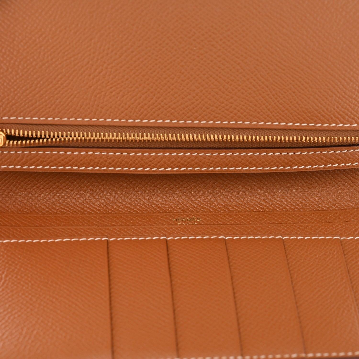 Hermes Epsom Bearn Gusset Wallet Gold 5 of 9
