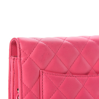 Chanel Lambskin Quilted Wallet On Chain WOC Pink 13 of 16