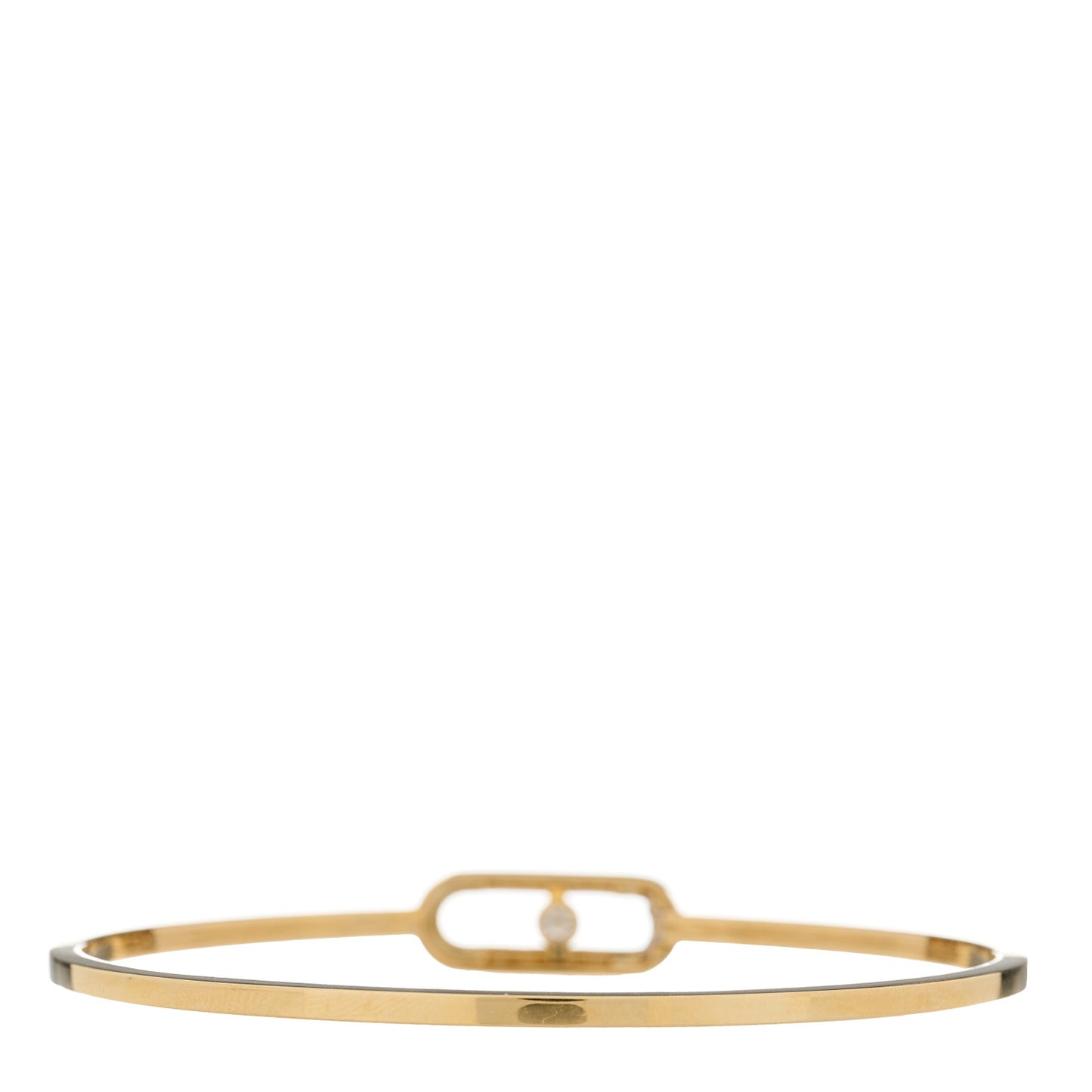 18K Yellow Gold Diamond Move Uno MM Pave Flex Bangle Bracelet