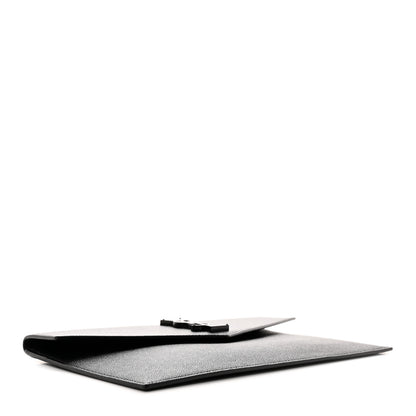 Saint Laurent Grain De Poudre Monogram Uptown Pouch Black 4 of 8