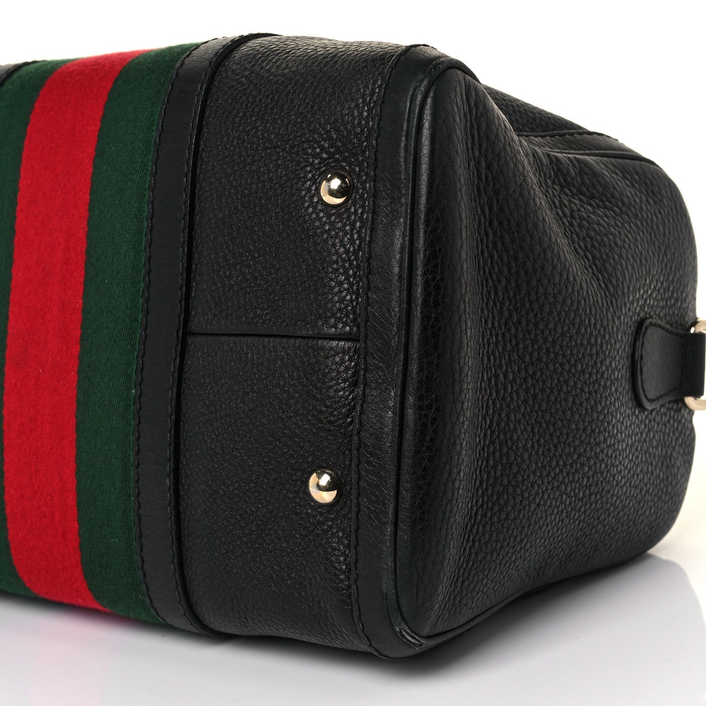 Calfskin Vintage Web Medium Boston Black