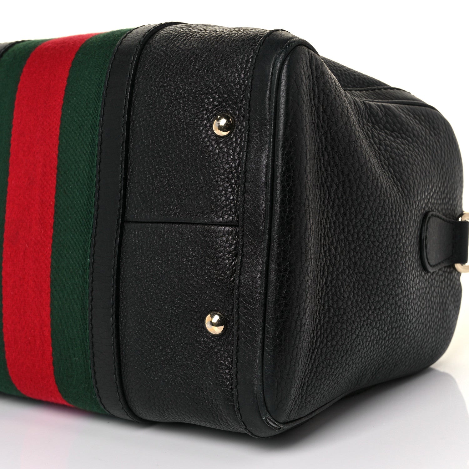 Gucci Calfskin Vintage Web Medium Boston Black 9 of 14