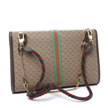 Gucci Mini Vintage GG Supreme Monogram Web Medium Rajah Slim Flap Shoulder Bag Beige New Acero 2 of 10