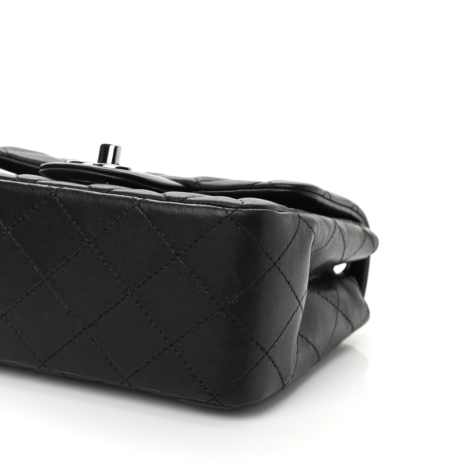 Chanel Lambskin Quilted Mini Square Flap Black 10 of 11