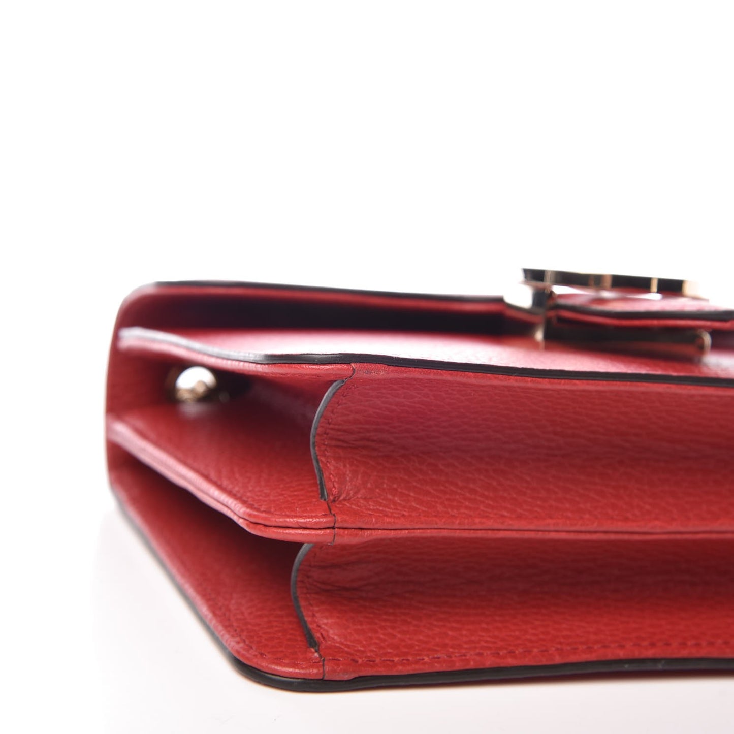 Dollar Calfskin Small Interlocking G Shoulder Bag Red