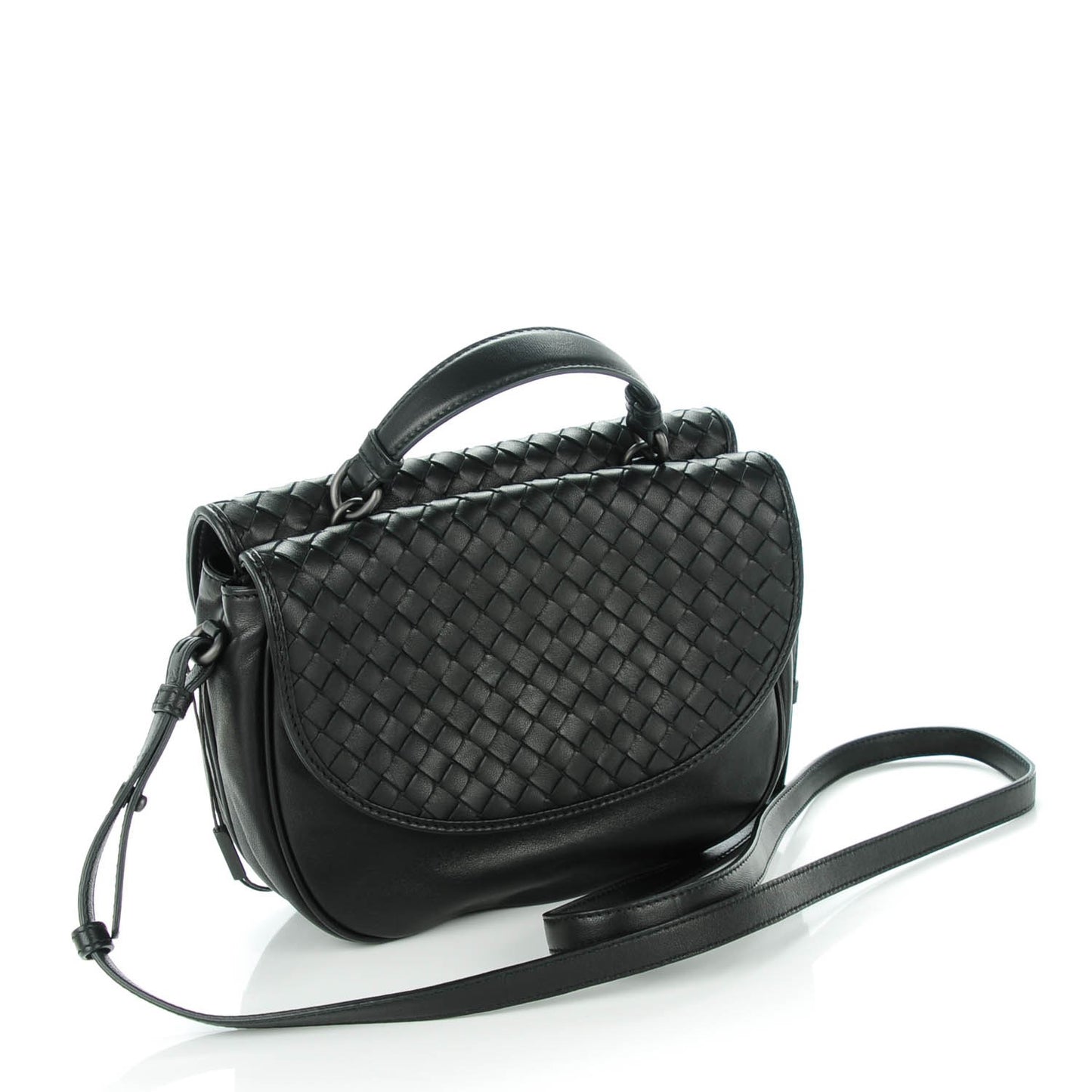 Nappa Intrecciato Messenger Nero Black