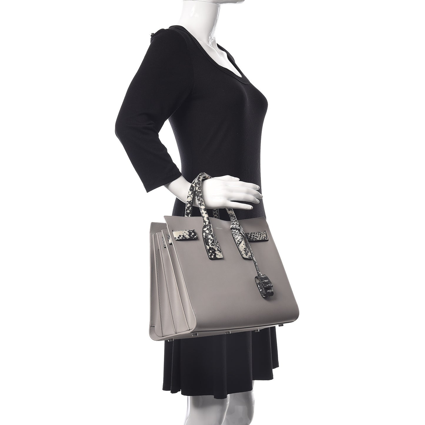 Calfskin Embossed Python Small Sac De Jour Souris