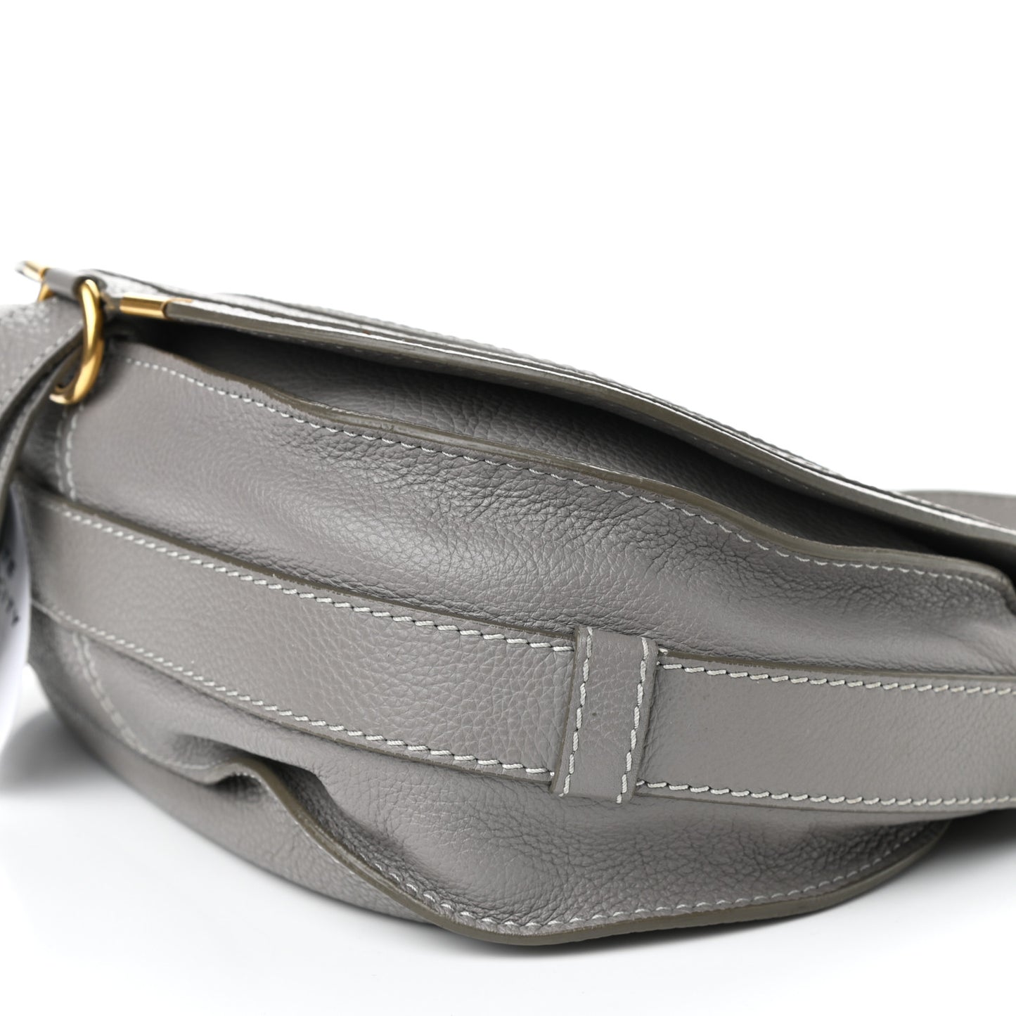 Calfskin Medium Marcie Round Crossbody Bag Cashmere Grey