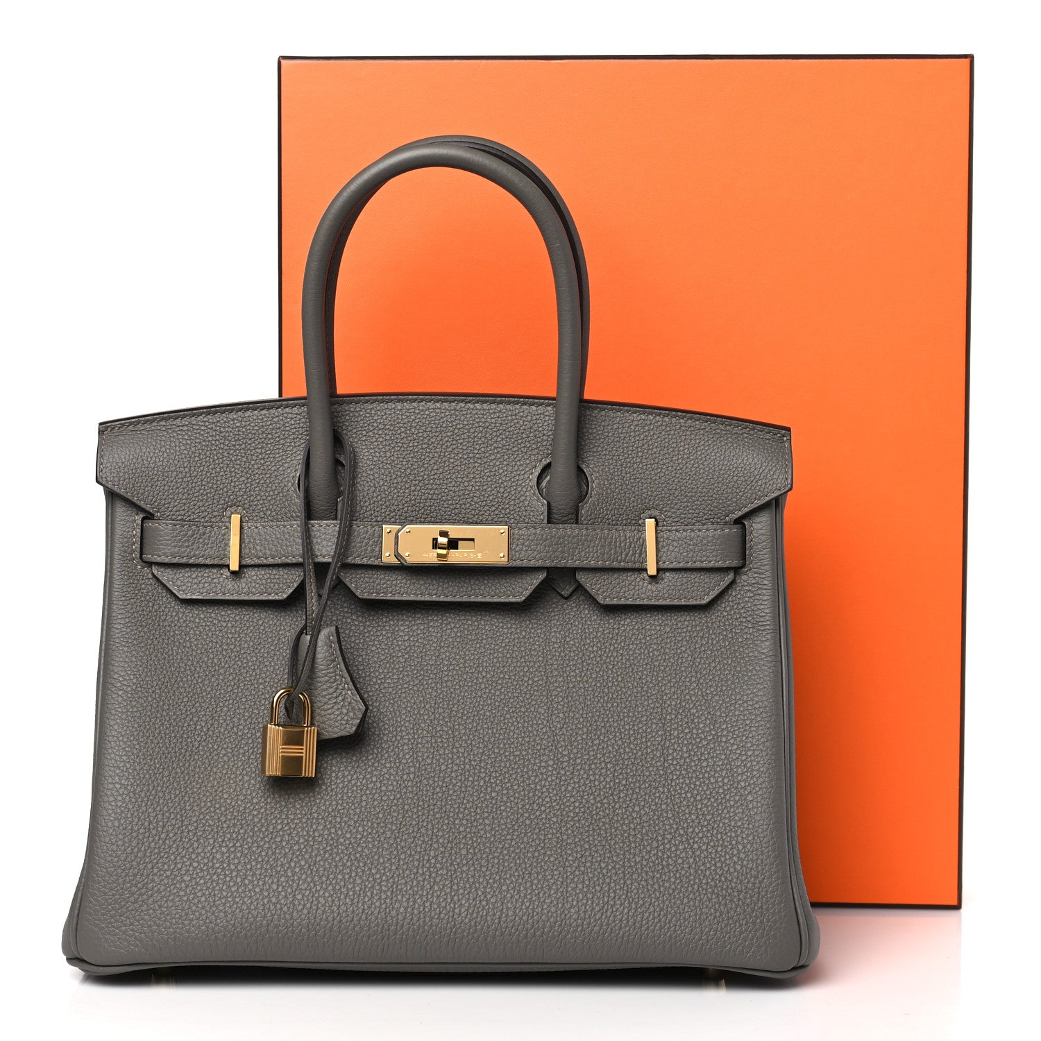 Hermes Togo BIRKIN 30 Gris Meyer 10 of 10