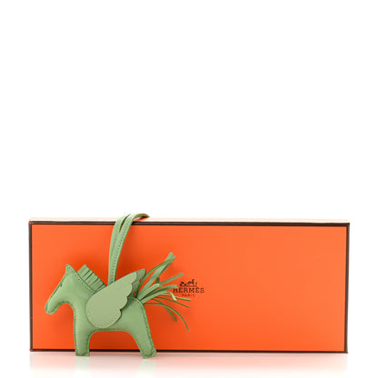Hermes Milo Lambskin Grigri Rodeo Pegase Horse Bag Charm PM Vert Criquet 6 of 6