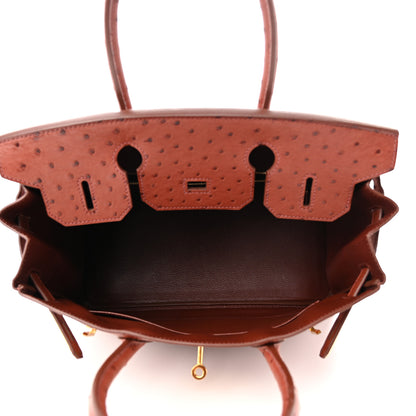 Hermes Ostrich Birkin 30 Brique 5 of 11