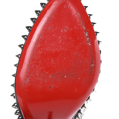 Christian Louboutin Kid Specchio Dora Spikes 100 Pumps 40 Black Silver 7 of 10
