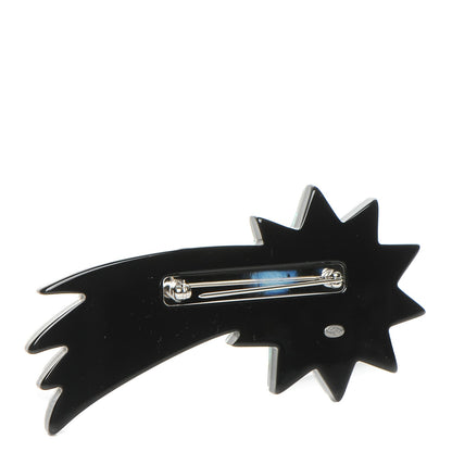 Chanel Glittered Resin Strass Shooting Star Brooch Silver Purple Green 3 of 5