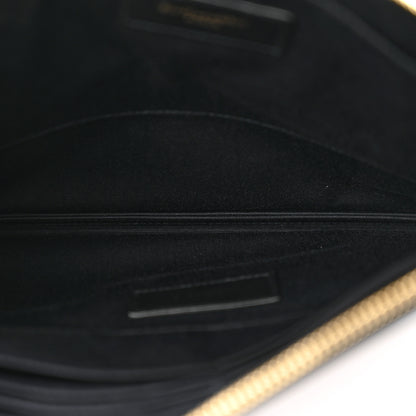 Saint Laurent Shiny Calfskin Tiny Monogram Zipped Tablet Holder Black 5 of 8