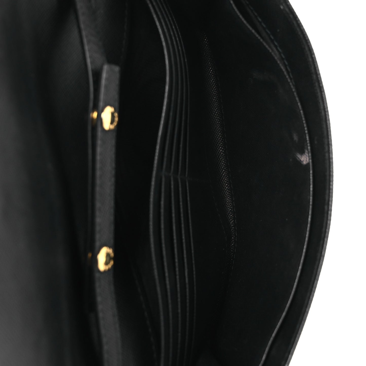 Saffiano Metal Large Chain Wallet Black