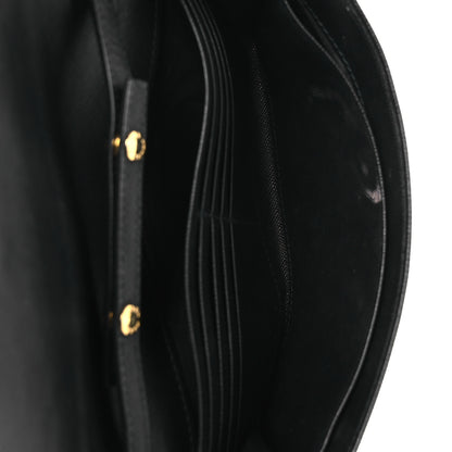 Prada Saffiano Metal Large Chain Wallet Black 5 of 13