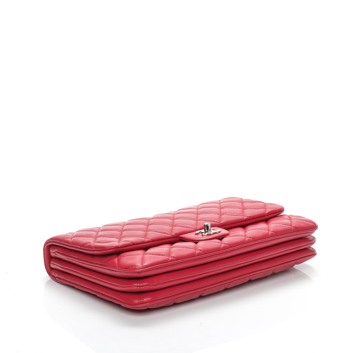 Chanel Lambskin Quilted Jumbo Chanel 3 Flap Dark Pink 4 of 7