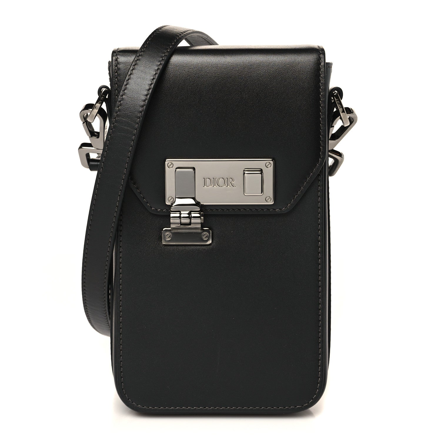 Christian Dior Smooth Calfskin Vertical Pouch Black 1 of 9