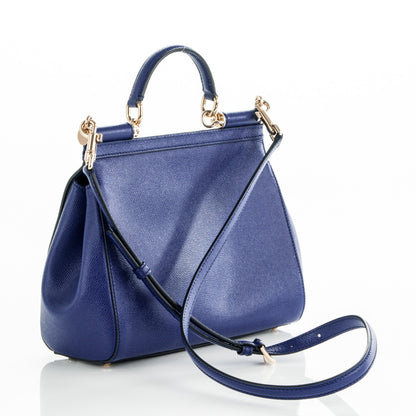 Dolce & Gabbana Dauphine Medium Miss Sicily Satchel Blue 3 of 5