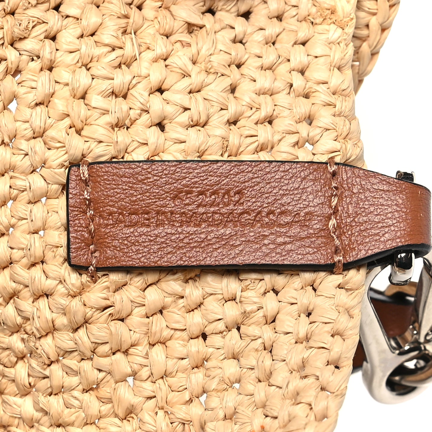 Raffia Paula's Ibiza Rainbow Slit Tote Bag Natural Multicolor
