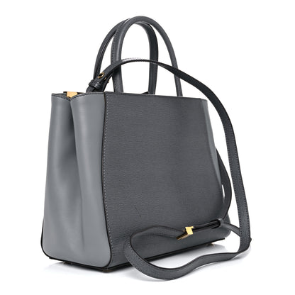 Fendi Vitello Elite Petite 2Jours Tote Grigio Grigio Chiaro 3 of 11