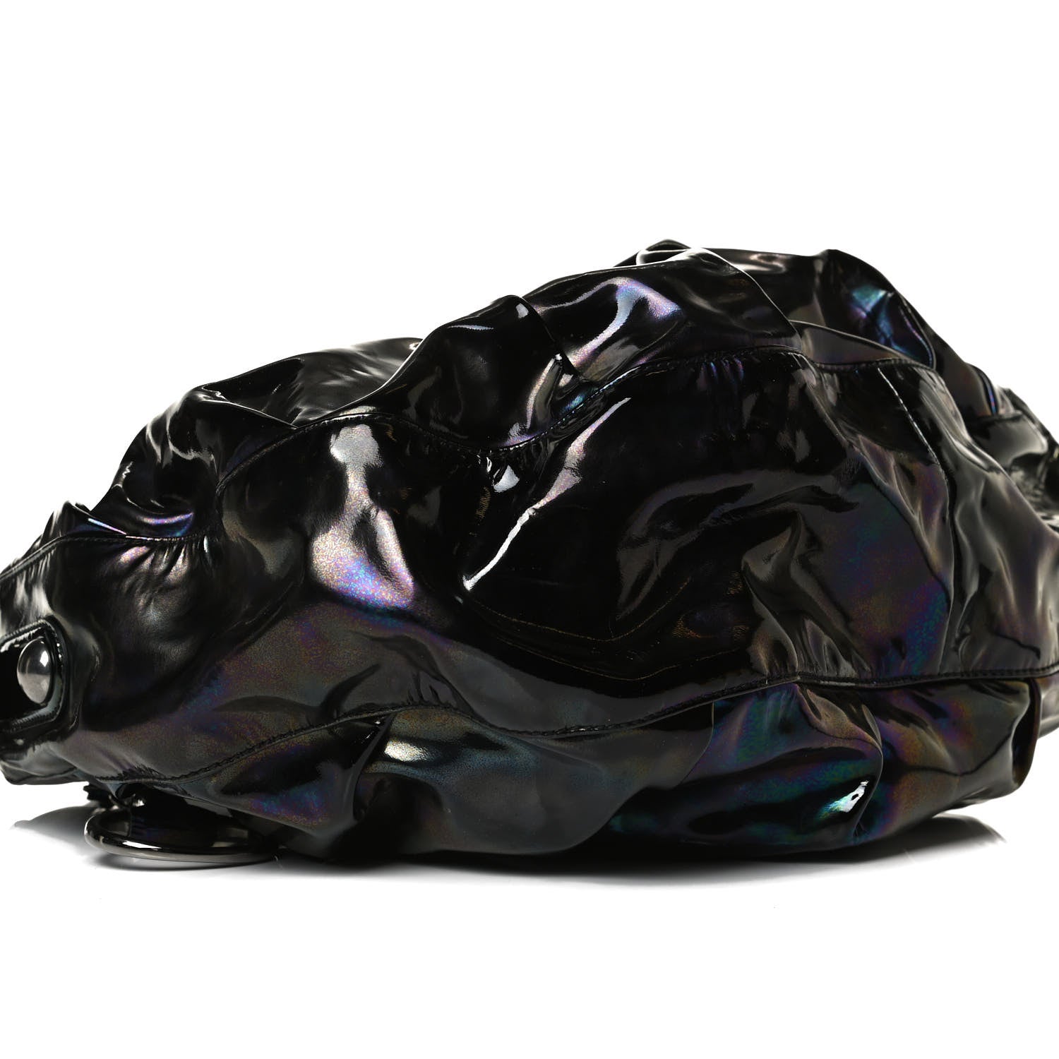 Gucci Iridescent Patent Medium Icon Bit Shoulder Bag Black 10 of 17