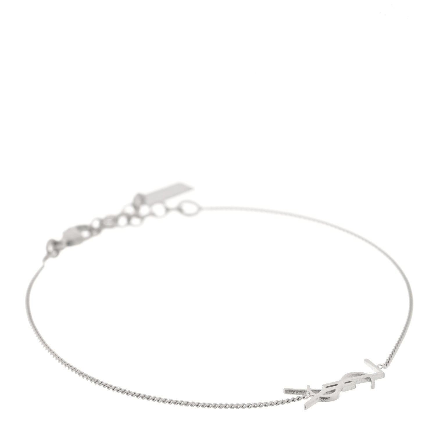 Saint Laurent Brass Monogram Charm Bracelet Mirror 1 of 4