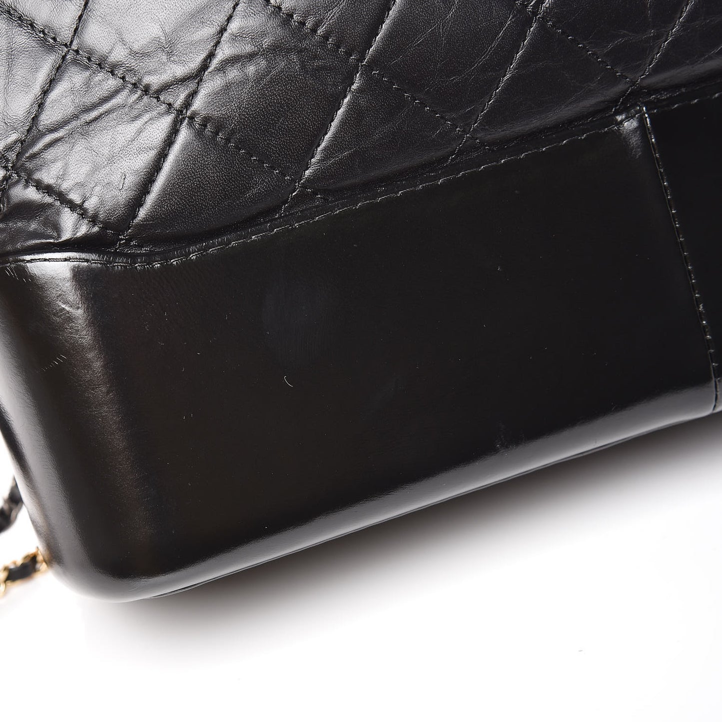 Aged Calfskin Quilted Large Gabrielle Hobo Black