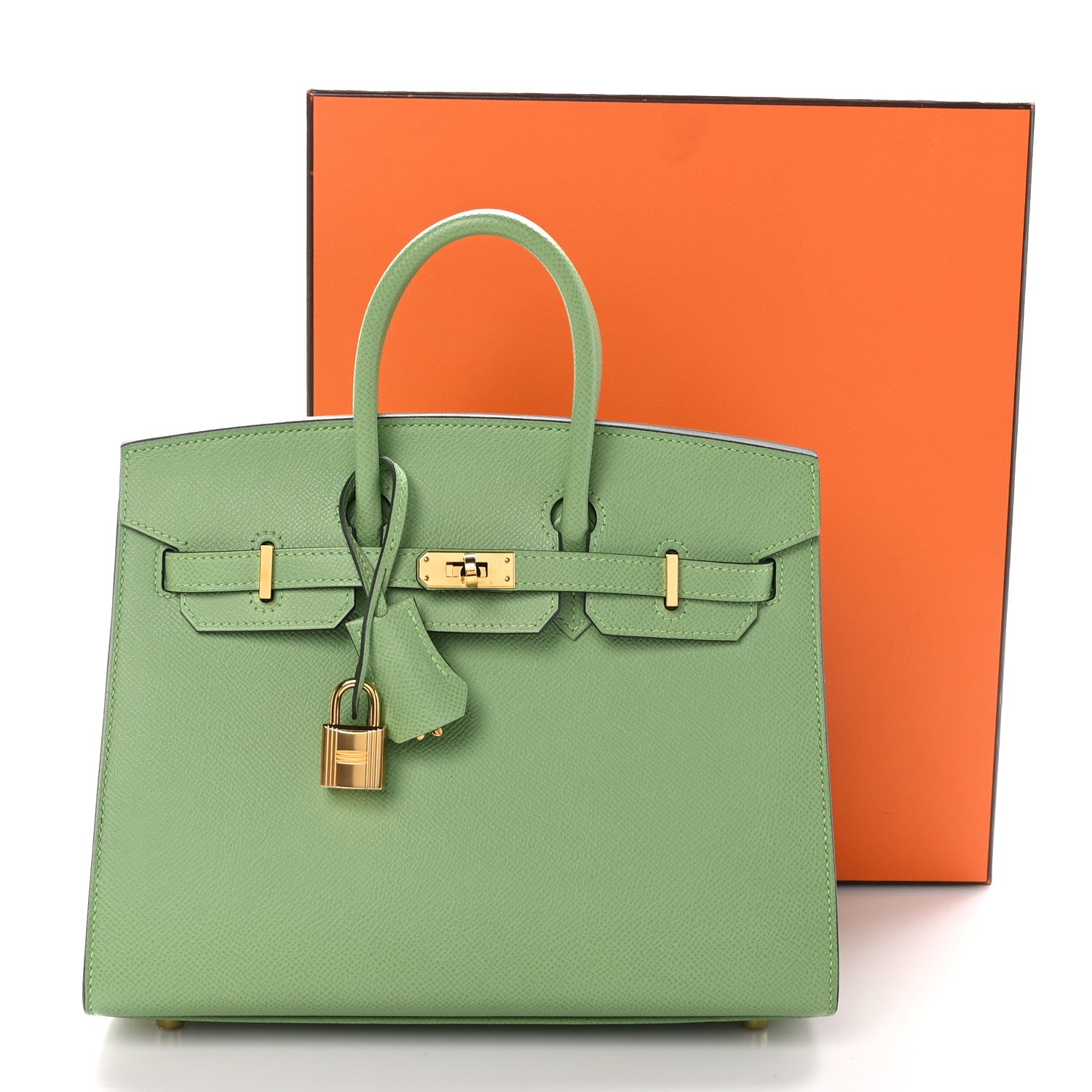 Hermes Epsom Birkin Sellier 25 Vert Criquet 11 of 11