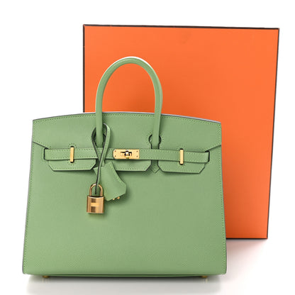 Hermes Epsom Birkin Sellier 25 Vert Criquet 11 of 11