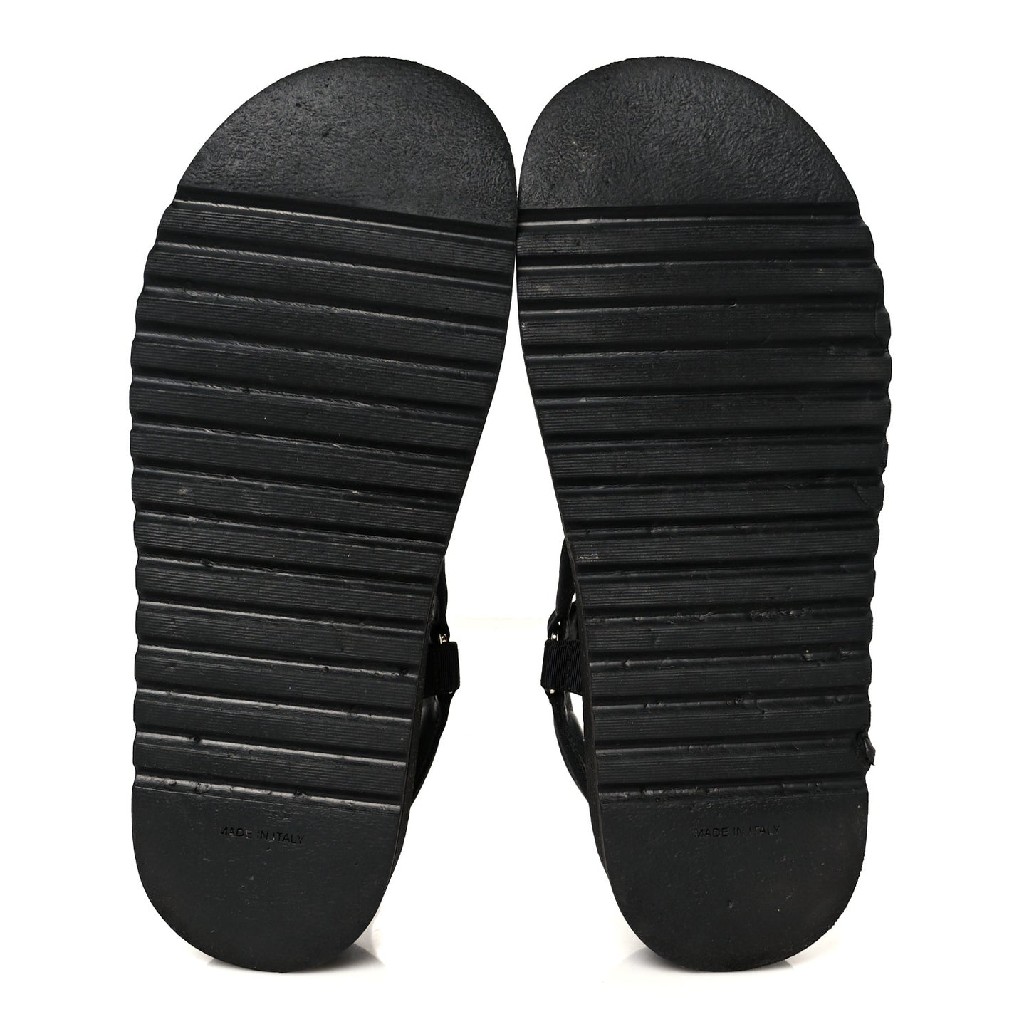 Grosgrain Logo Platform Sandals 38.5 Black