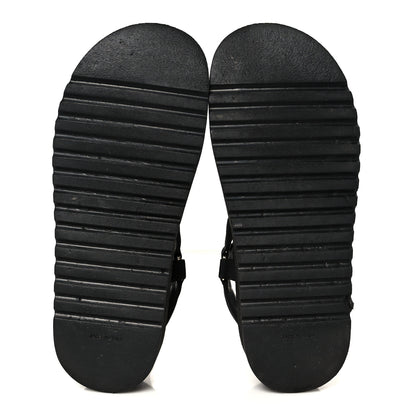 Chanel Grosgrain Logo Platform Sandals 38.5 Black 6 of 10